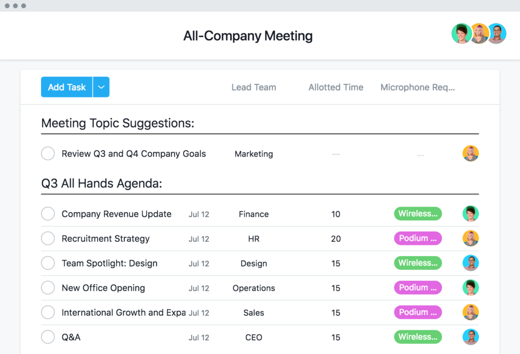 All hands meeting template