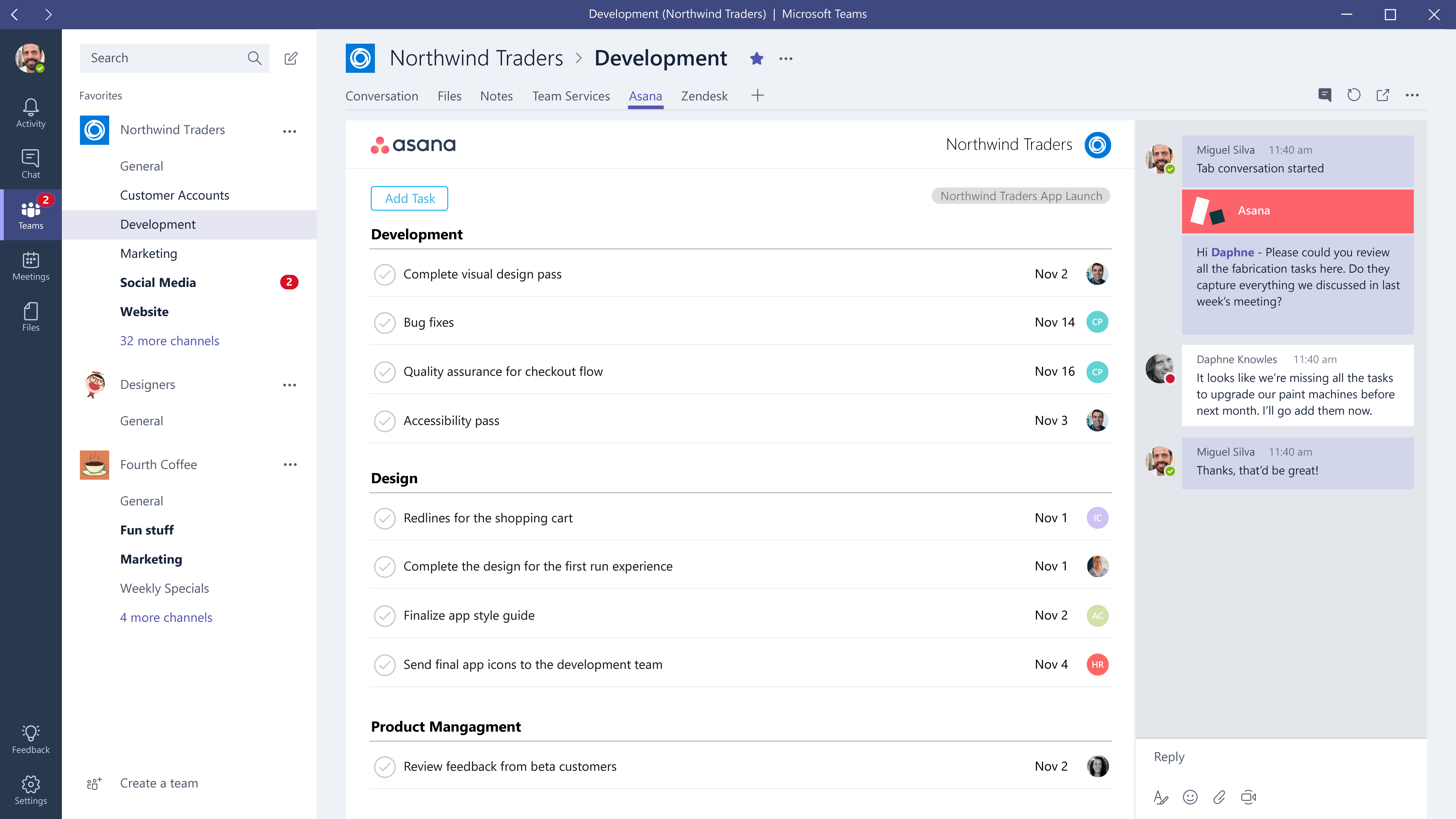 Microsoft Teams + Asana • Asana