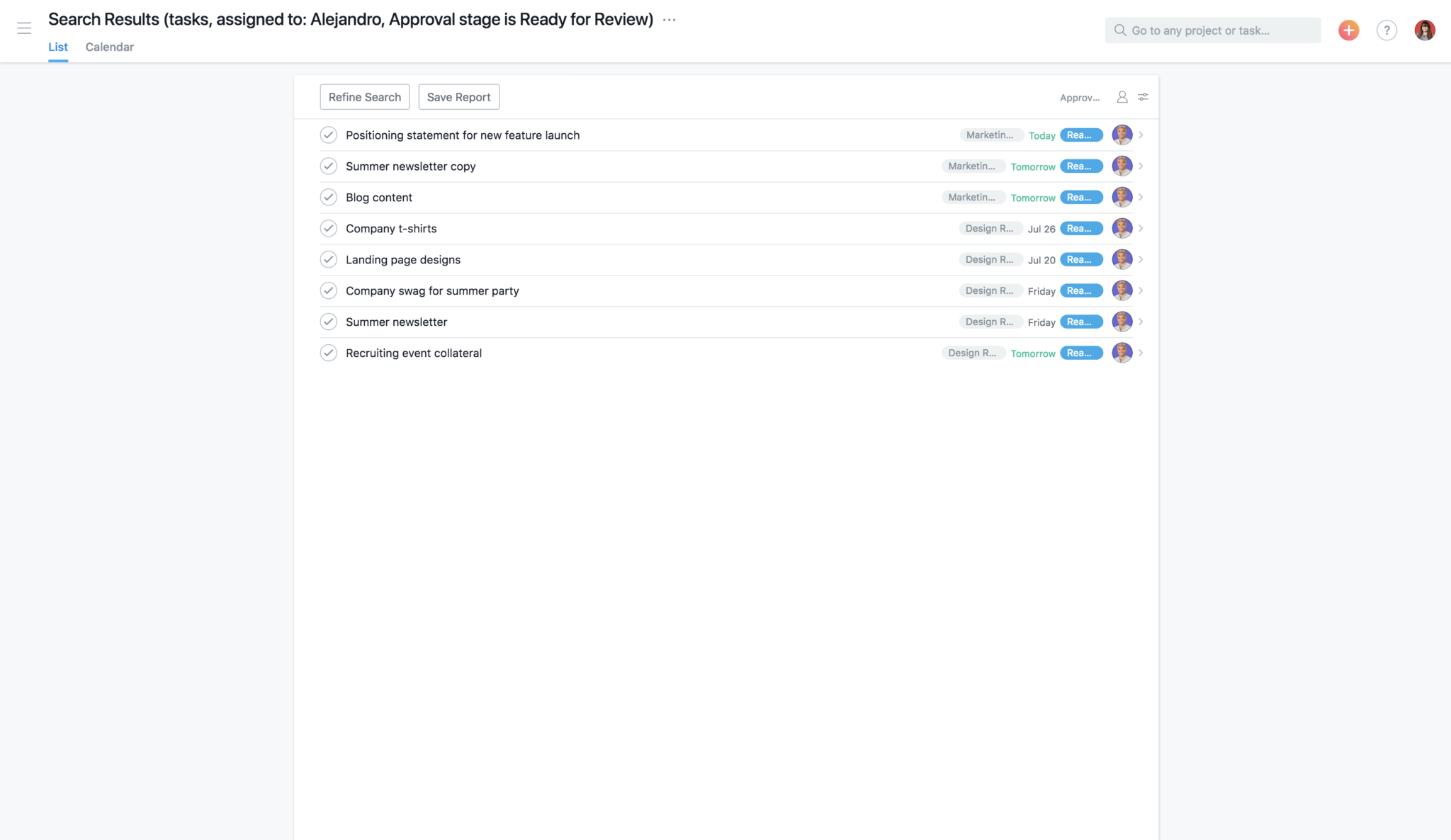 Use Asana’s new Approvals feature to track task progress