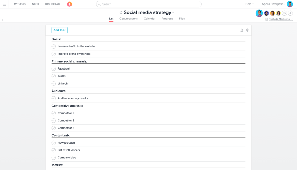 Social media strategy template