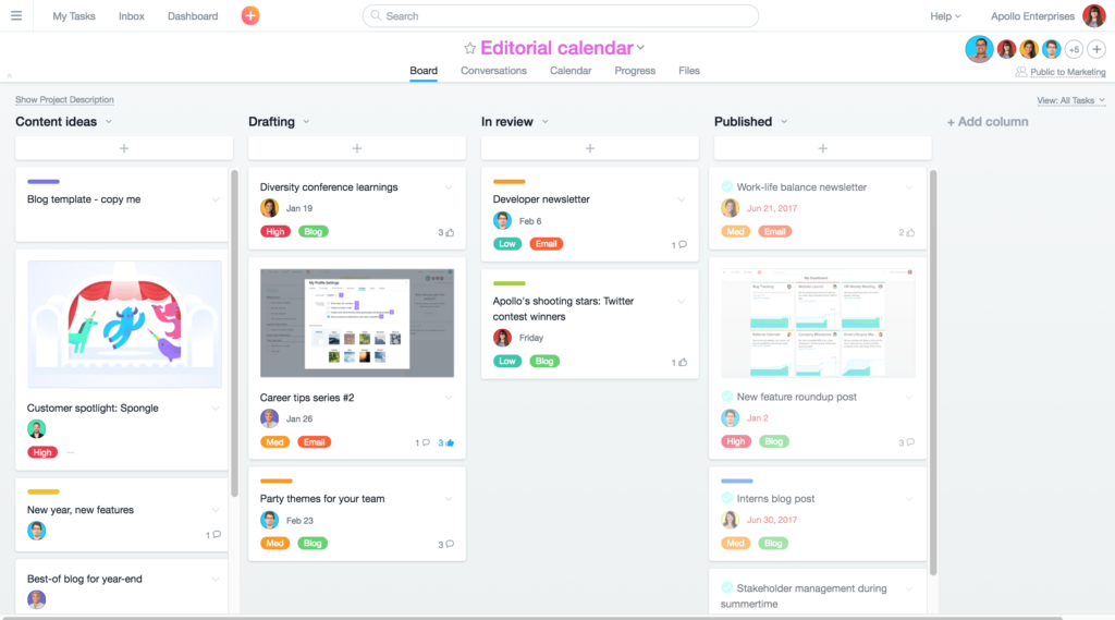 New for Asana Boards View: Custom Fields and Comment Only