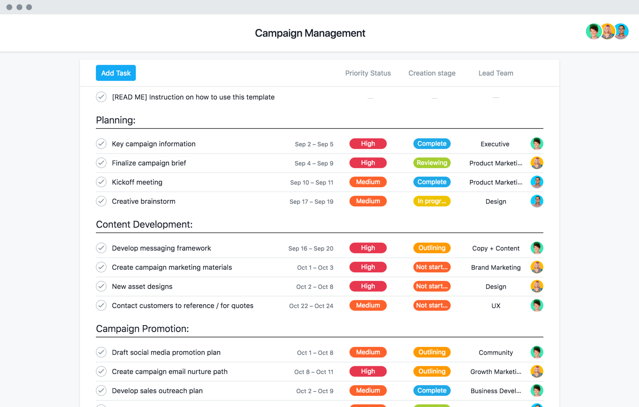 How Asana uses Asana: Managing multi channel marketing campaigns The