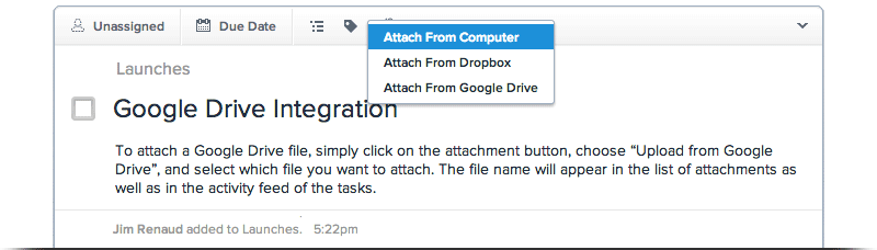 Google Drive Task Integration